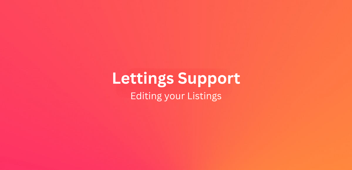 Editing your Listings