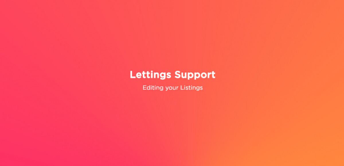 Editing your Listings