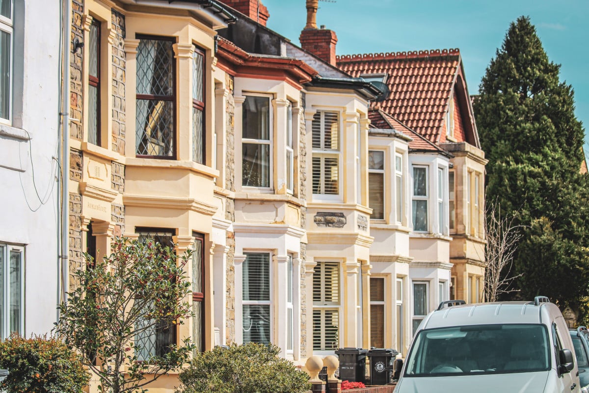 Row of traditional homes in Bristol representing England’s private rented housing sector